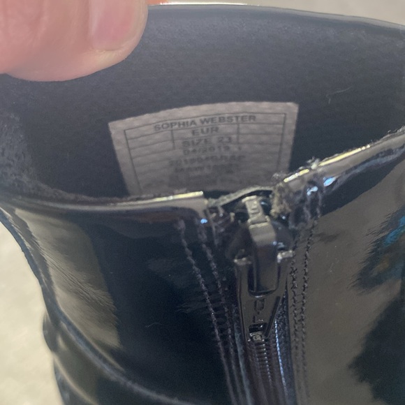 SOPHIA WEBSTER MINI Kids' Karina Rainbow Butterfly Boots In Black NWT - Picture 9 of 10